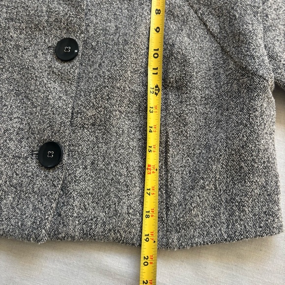 Elle Tweed Gray Cropped Lightweight Jacket XL - Picture 7 of 9
